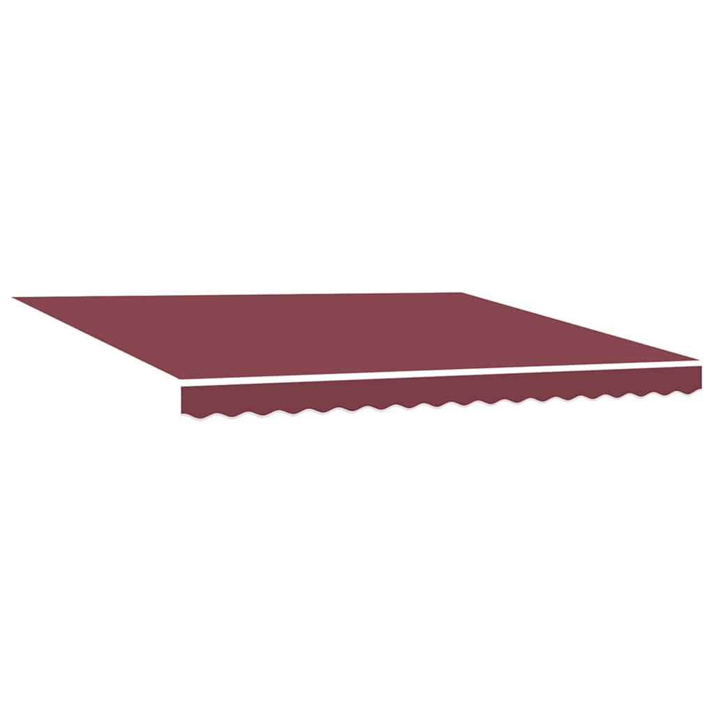 Elektrische Semi-Kassetten-Markise Bordeauxrot 400x300 cm Stoff