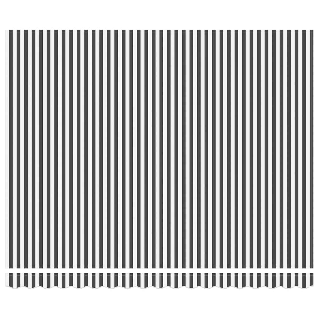 Einziehbare Markise Anthrazit und Weiß 400x300 cm Stoff