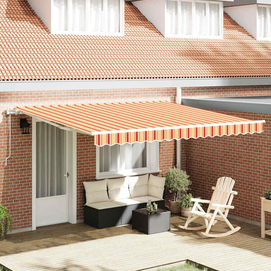 Einziehbare Markise 400 × 300 cm Gelb und Orange