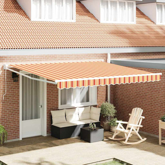 Einziehbare Markise Gelb und Orange 400 × 300 cm Polyester