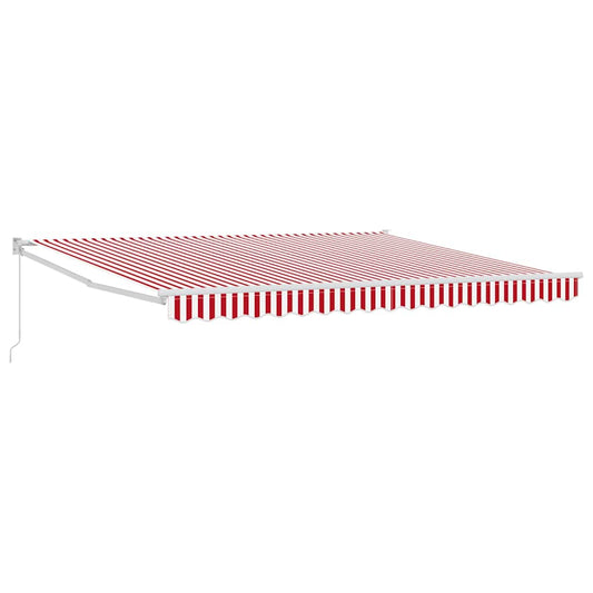 Einziehbare Markise Rot und Weiß 400 × 300 cm Polyester