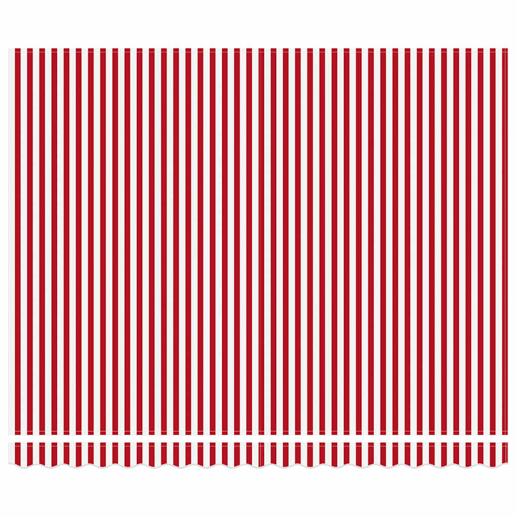 Einziehbare Markise Rot und weiße Streifen 400x300 cm Stoff