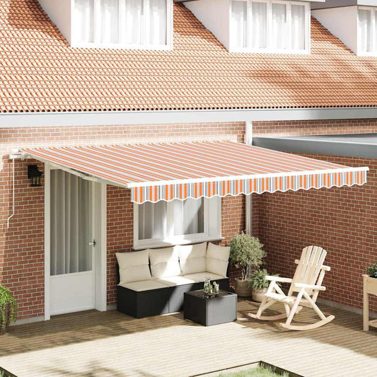 Einziehbare Markise Mehrfarbig 400 × 300 cm Polyester