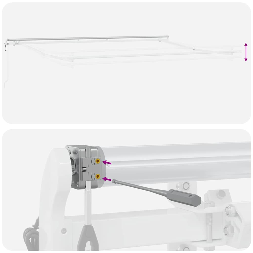 Einziehbare Markise 400 × 300 cm Mehrfarbig