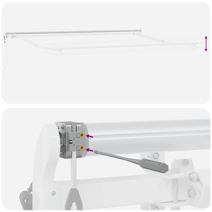Einziehbare Markise 400 × 300 cm Mehrfarbig