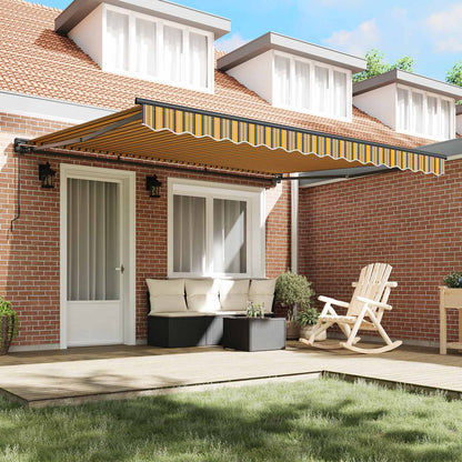 Einziehbare Markise Bunt gestreift 400x300 cm Stoff