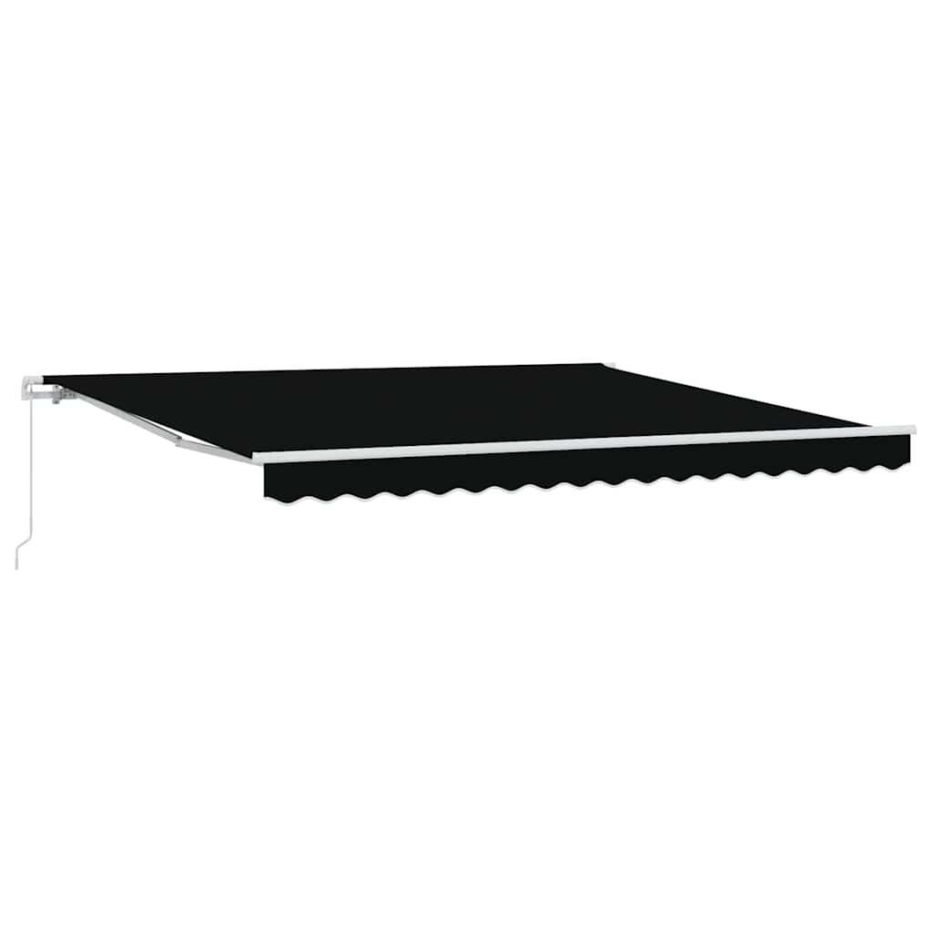 Einziehbare Markise Schwarz 400 × 300 cm Polyester