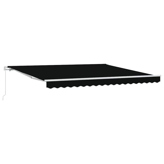 Einziehbare Markise Schwarz 400 × 300 cm Polyester