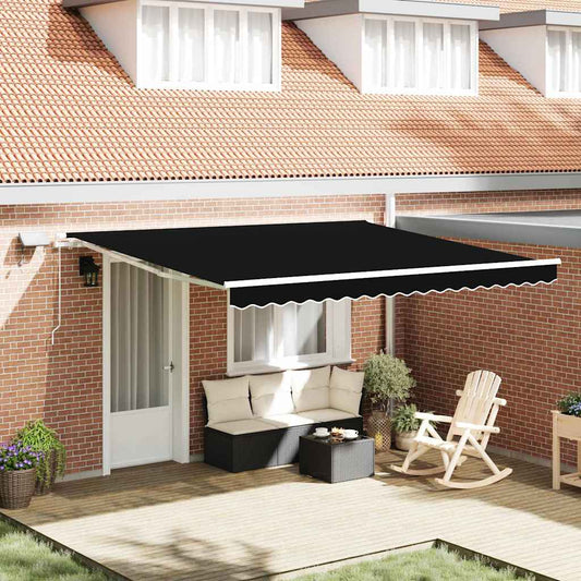 Einziehbare Markise with 400 × 300 cm Schwarz
