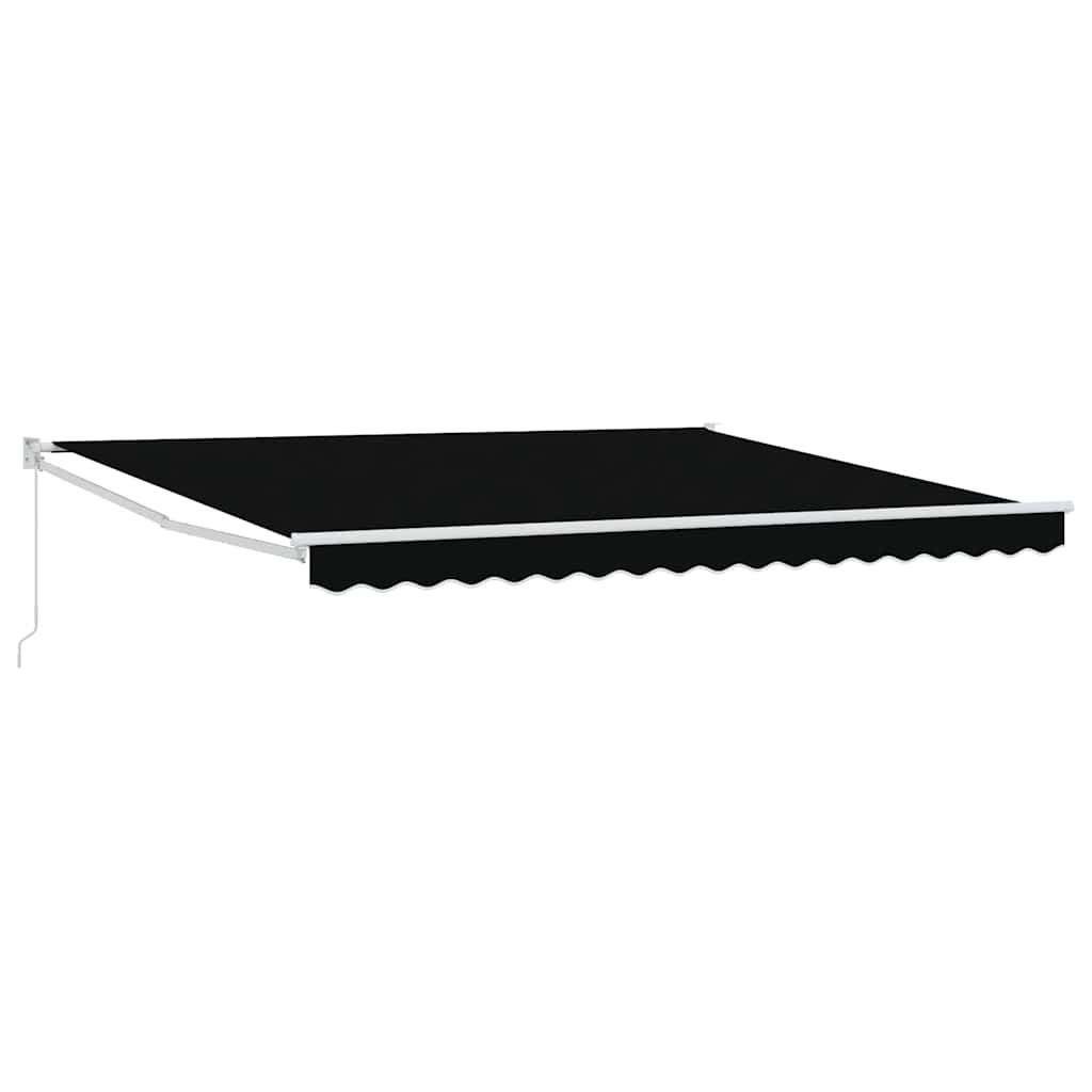 Einziehbare Markise Schwarz 400 × 300 cm Polyester
