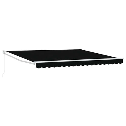 Einziehbare Markise Schwarz 400 × 300 cm Polyester