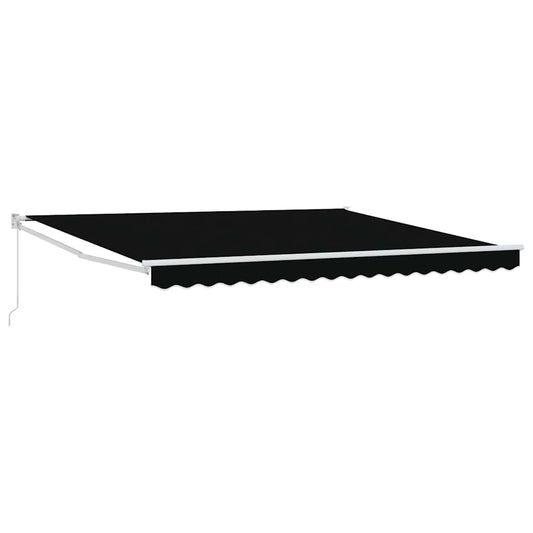 Einziehbare Markise Schwarz 400 × 300 cm Polyester