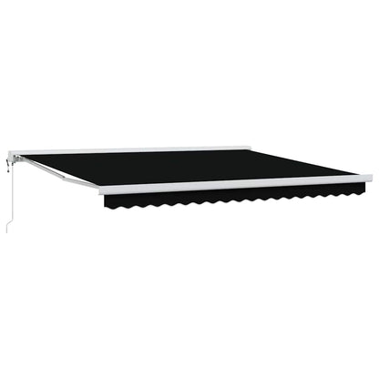 Einziehbare Markise Schwarz 400 × 300 cm Stoff, Metall