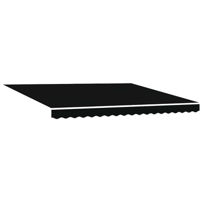 Einziehbare Markise Schwarz 400 × 300 cm Stoff, Metall