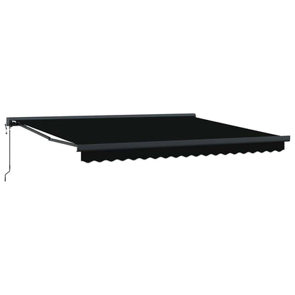 Einziehbare Markise Schwarz 400 × 300 cm Stoff, Metall