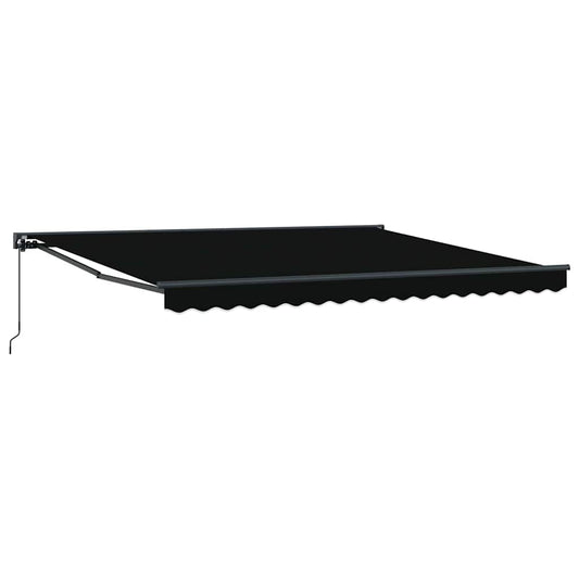 Einziehbare Markise Schwarz 400x300 cm Stoff