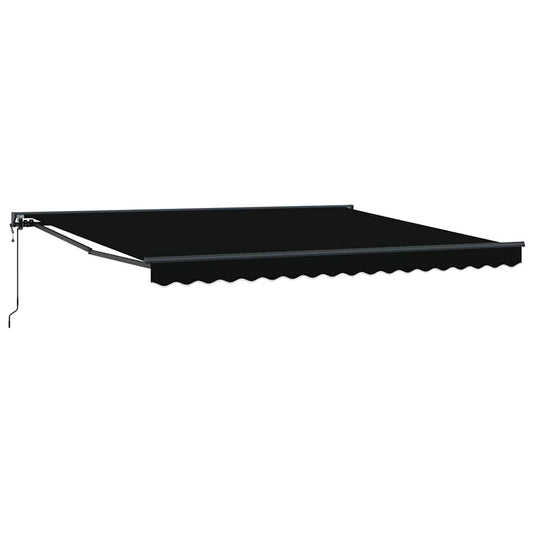Einziehbare Markise Schwarz 400x300 cm Stoff