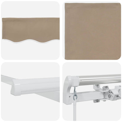Einziehbare Markise Beige 400 × 300 cm Polyester und Metall