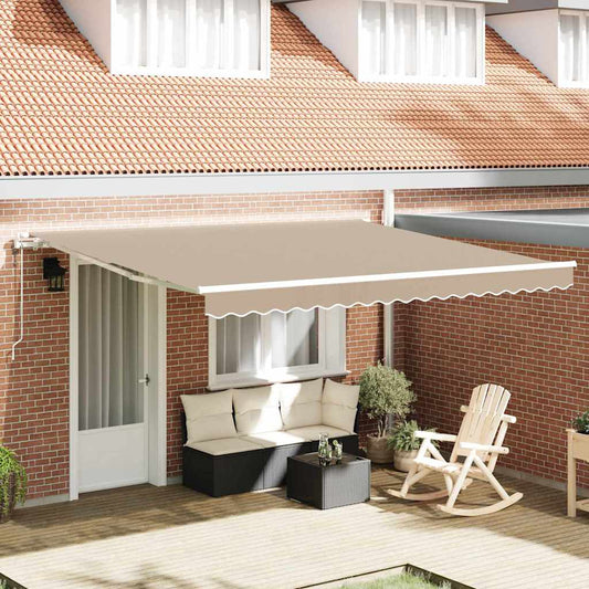 Einziehbare Markise 400 × 300 cm Beige