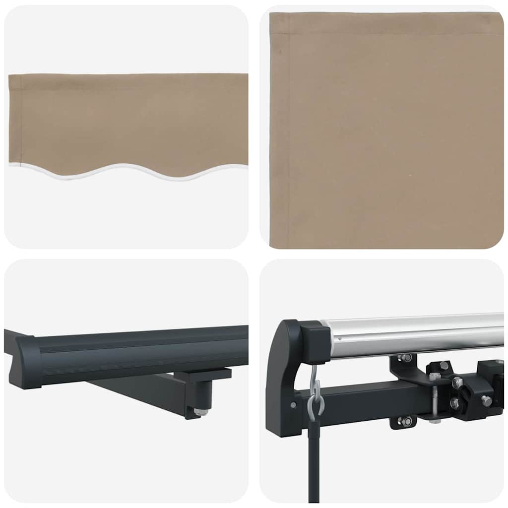 Einziehbare Markise Beige 400 × 300 cm Stoff