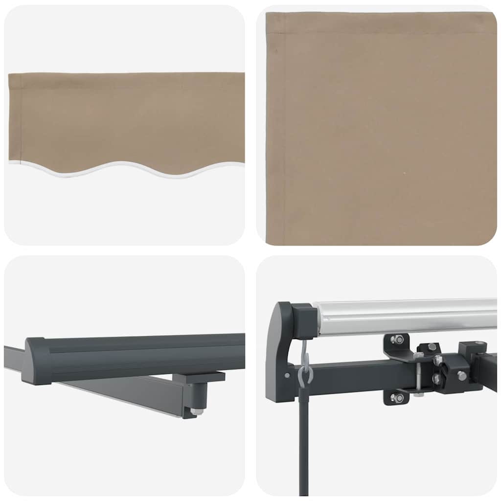 Einziehbare Markise Beige 400 × 300 cm Stoff