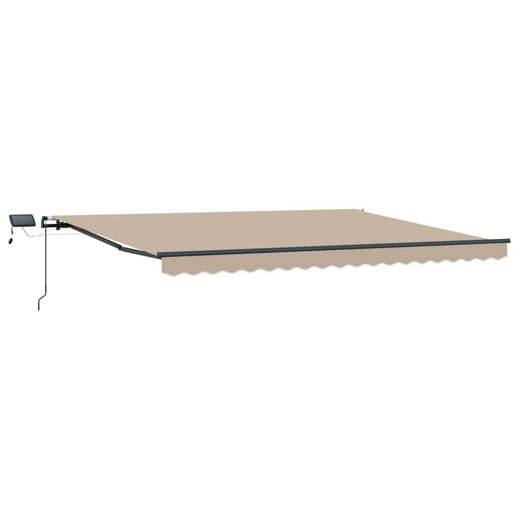 Einziehbare Markise Beige 400 × 300 cm Stoff