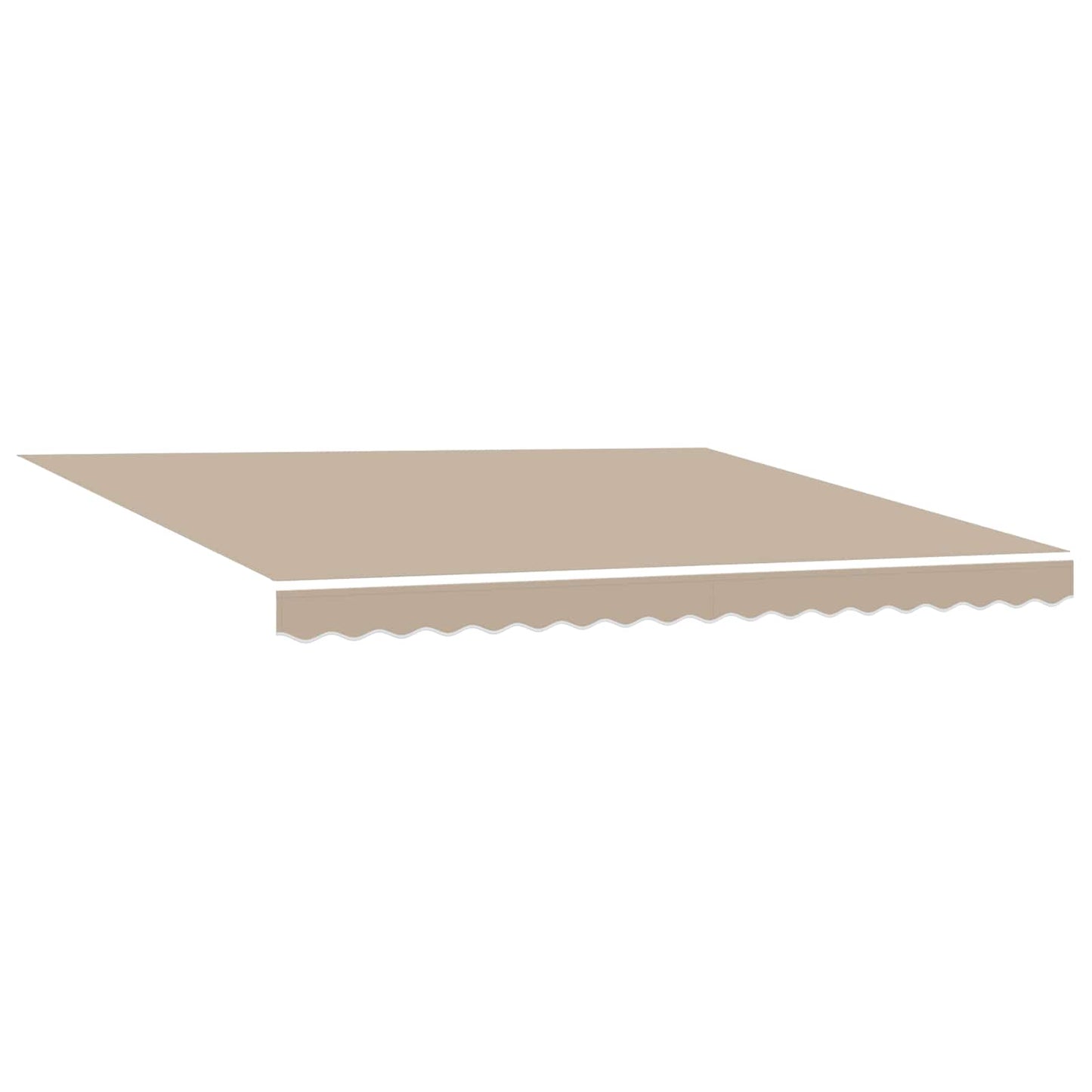 Einziehbare Markise Beige 400 x 300 cm Stoff und Metall