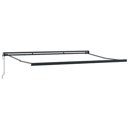 Einziehbare Markise Beige 400 × 300 cm Stoff, Metall