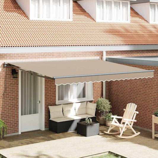 Einziehbare Markise Beige 400x300 cm Stoff
