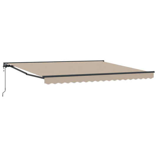 Einziehbare Markise Beige 400x300 cm Stoff