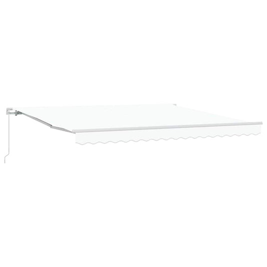 Einziehbare Markise Weiß 400 × 300 cm Polyester