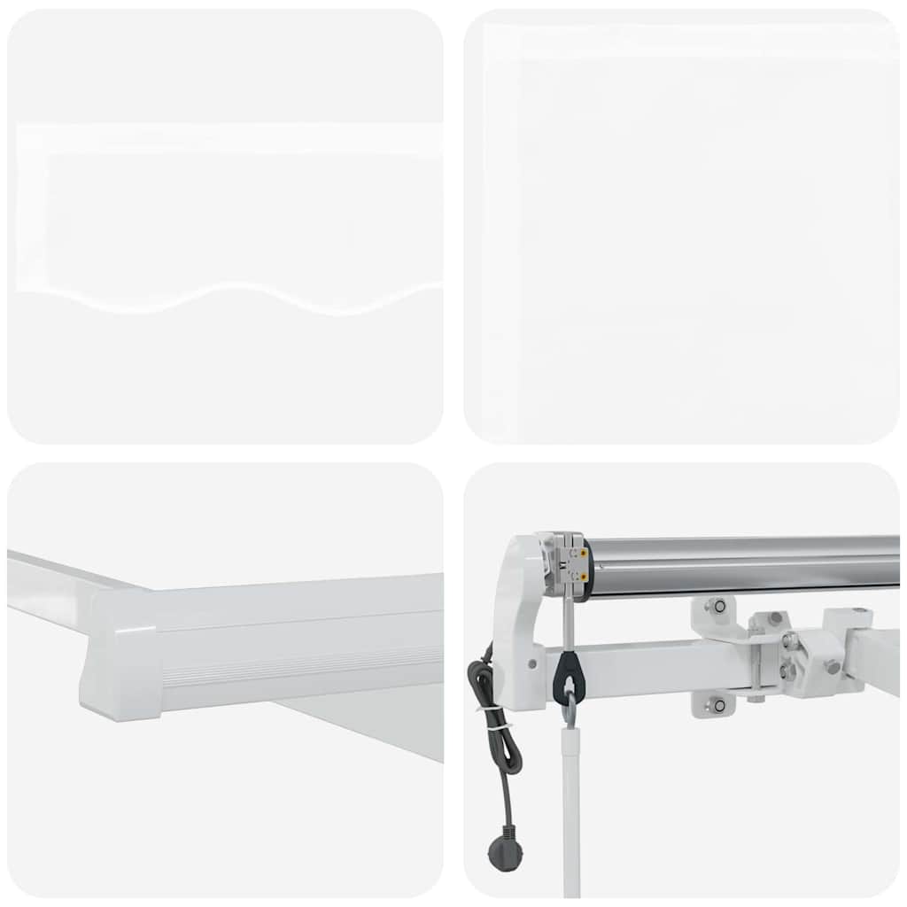 Einziehbare Markise 400 × 300 cm Weiß