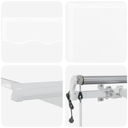 Einziehbare Markise 400 × 300 cm Weiß