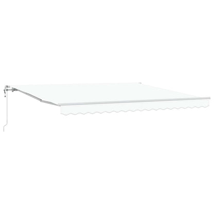 Einziehbare Markise Weiß 400 x 300 cm Weiß