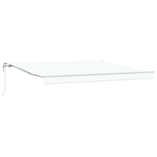 Einziehbare Markise Weiß 400 x 300 cm Weiß