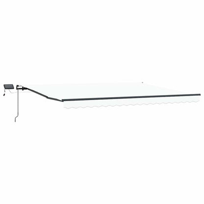 Einziehbare Markise Weiß 400 × 300 cm Stoff