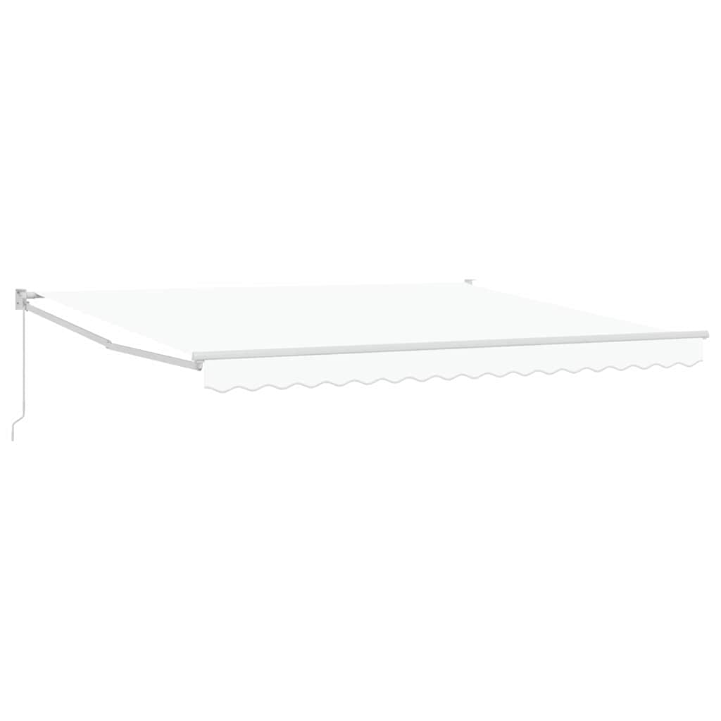 Einziehbare Markise Weiß 400 × 300 cm Polyester
