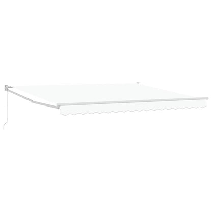 Einziehbare Markise Weiß 400 × 300 cm Polyester