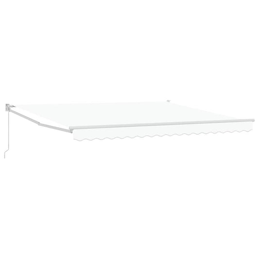 Einziehbare Markise Weiß 400 × 300 cm Polyester