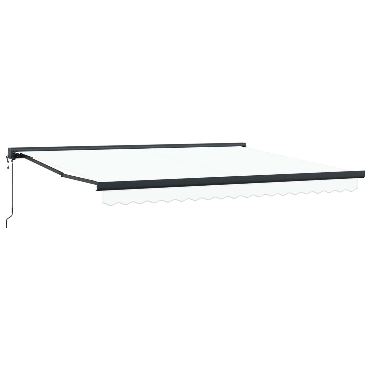 Einziehbare Markise Weiß 400 × 300 cm Stoff, Metall