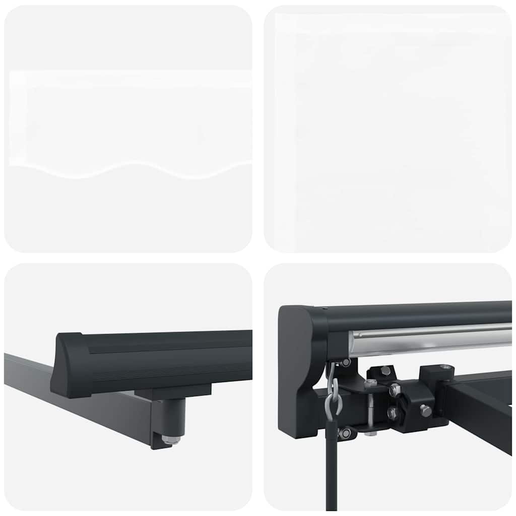 Einziehbare Markise Weiß 400x300 cm Stoff