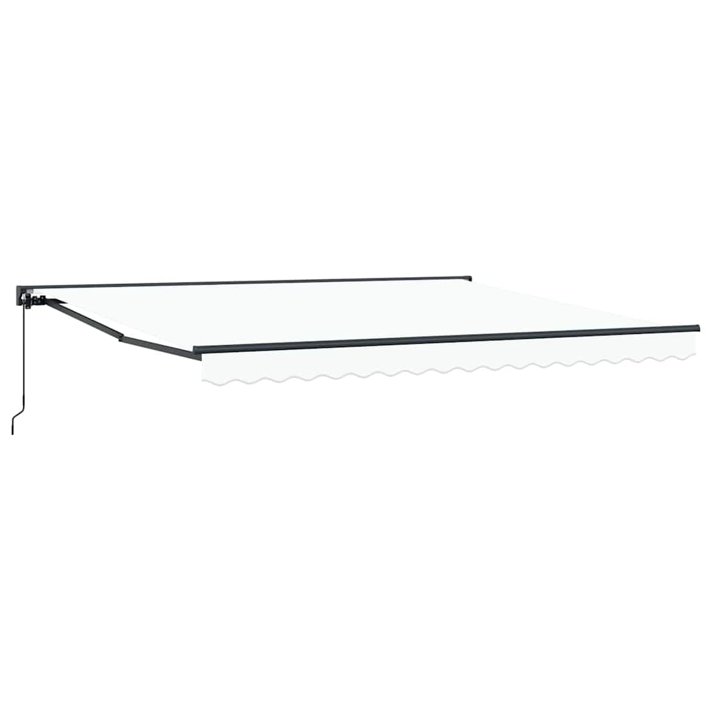 Einziehbare Markise Weiß 400x300 cm Stoff