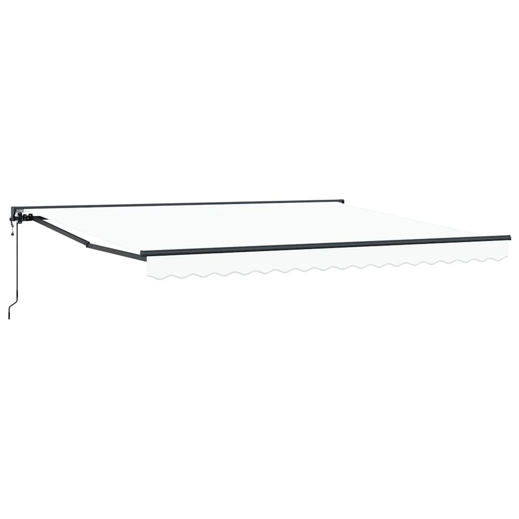 Einziehbare Markise Weiß 400x300 cm Stoff