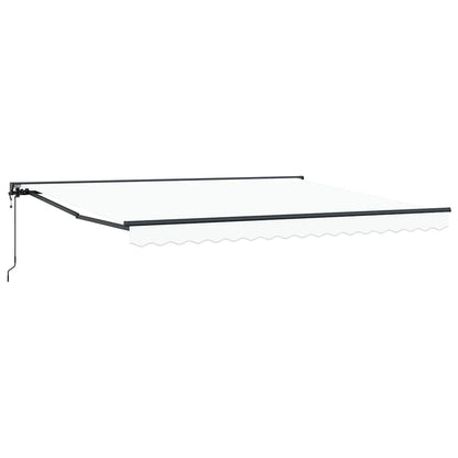 Einziehbare Markise Weiß 400x300 cm Stoff