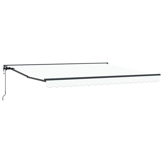 Einziehbare Markise Weiß 400x300 cm Stoff
