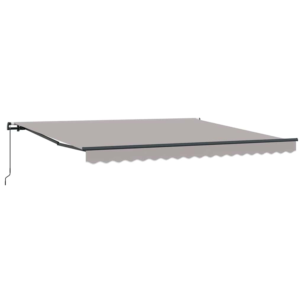 Einziehbare Markise Hellgrau 400 × 300 cm Stoff