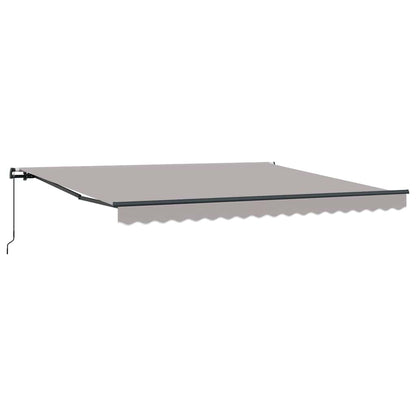 Einziehbare Markise Hellgrau 400 × 300 cm Stoff