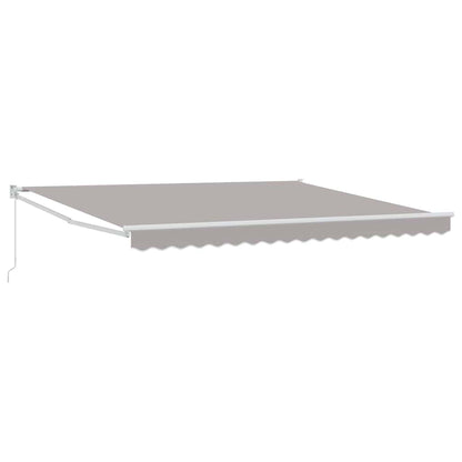 Einziehbare Markise Hellgrau 400 × 300 cm Polyester