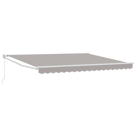 Einziehbare Markise Hellgrau 400 × 300 cm Polyester