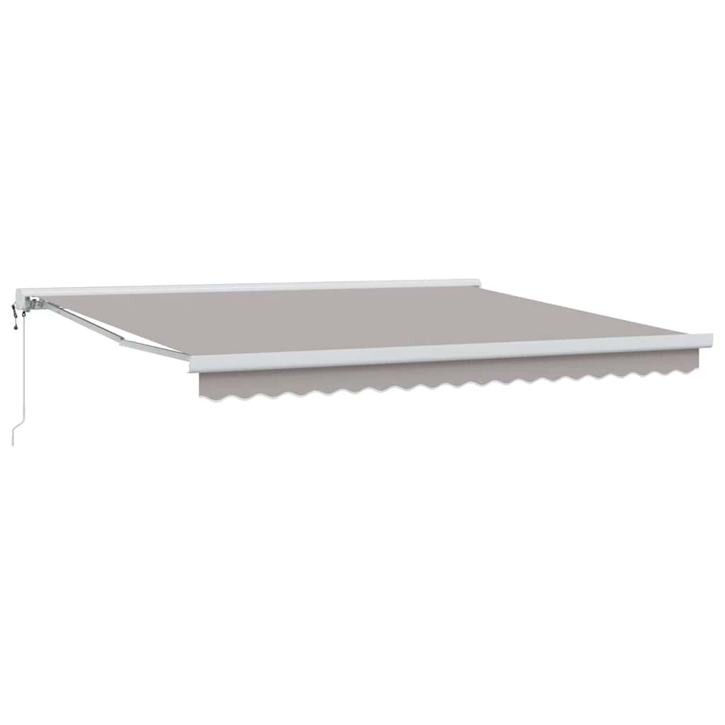 Einziehbare Markise Hellgrau 400 × 300 cm Stoff, Metall